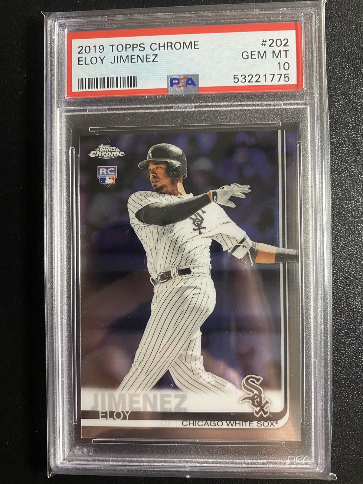 ELOY JIMENEZ 2019 TOPPS CHROME ROOKIE RC PSA 10 CHICAGO WHITE SOX #202