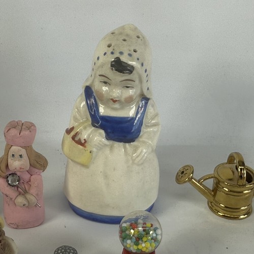 Vintage Miniature Curio Cabinet Cute Minis Misc Assortment Lot Angels Sewing - Picture 4 of 8