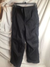 rei snowpants junior L 12/14 black fleece lining with growthtuck feature