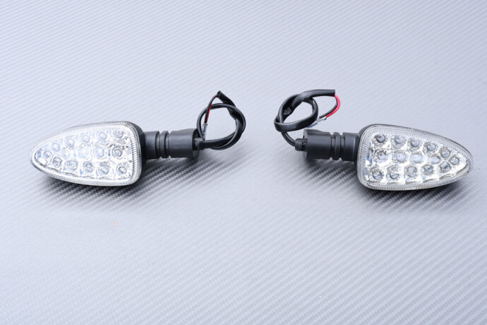 Paire clignotants avant LED blanc clair Derbi GPR 50 2T 2009 2010 2011 2012 2013