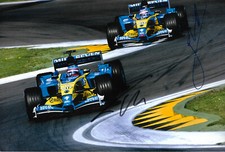 Fernando Alonso & Jarno Trulli "Renault" autographs signed 20x30 cm picture