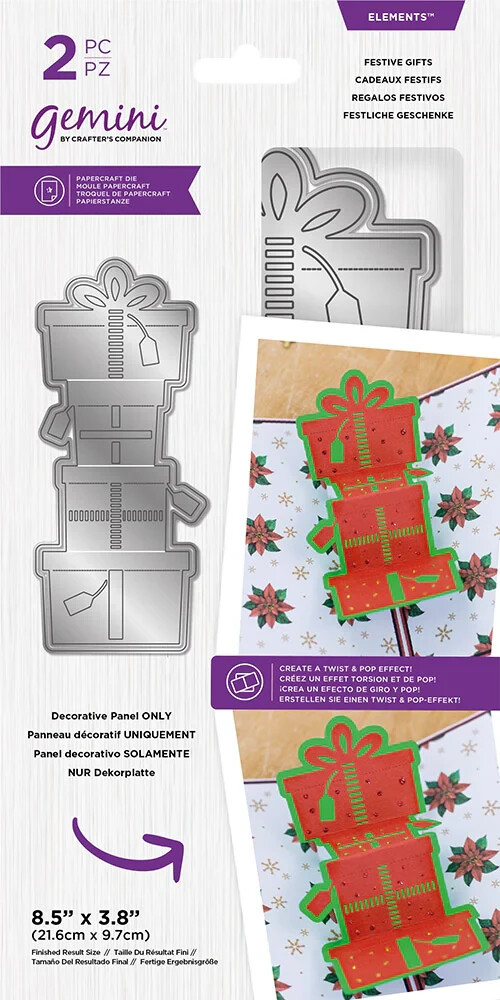 Gemini Christmas Twist & Pop Die - Festive Gifts NEW RRP £17.99