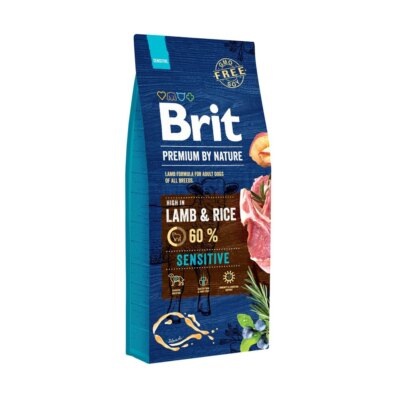 BRIT Premium By Nature Sensitive Lamb 15 kg + Nassfutter mit Lamm 6x400 g