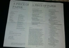 lot 2 PIECE OF PAPER Seminal Life broadsheet literary magazine rare poetry 1991