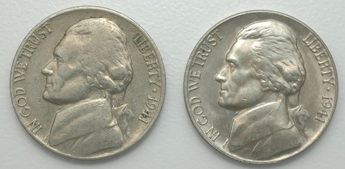 1941-S-s Jefferson Nickels Scarce Large S and normal small s CherryPicker FS-501 - Picture 2 of 3
