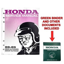 Honda SB50 Service Manual 1988 1989 OEM SB50 ELITE50ES, SB50P ELITE50E W/ Binder