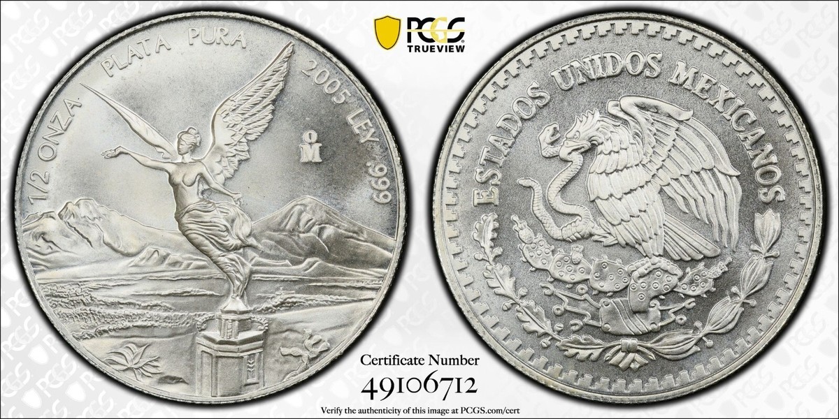 2005 Mexico Libertad 1/2 oz. Silver Coin – PCGS MS67 | eBay