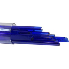 Oceanside Noodles Approx.3/16"W.x17"L. Dark Blue Transparent 5OZ. Tube 96 COE.