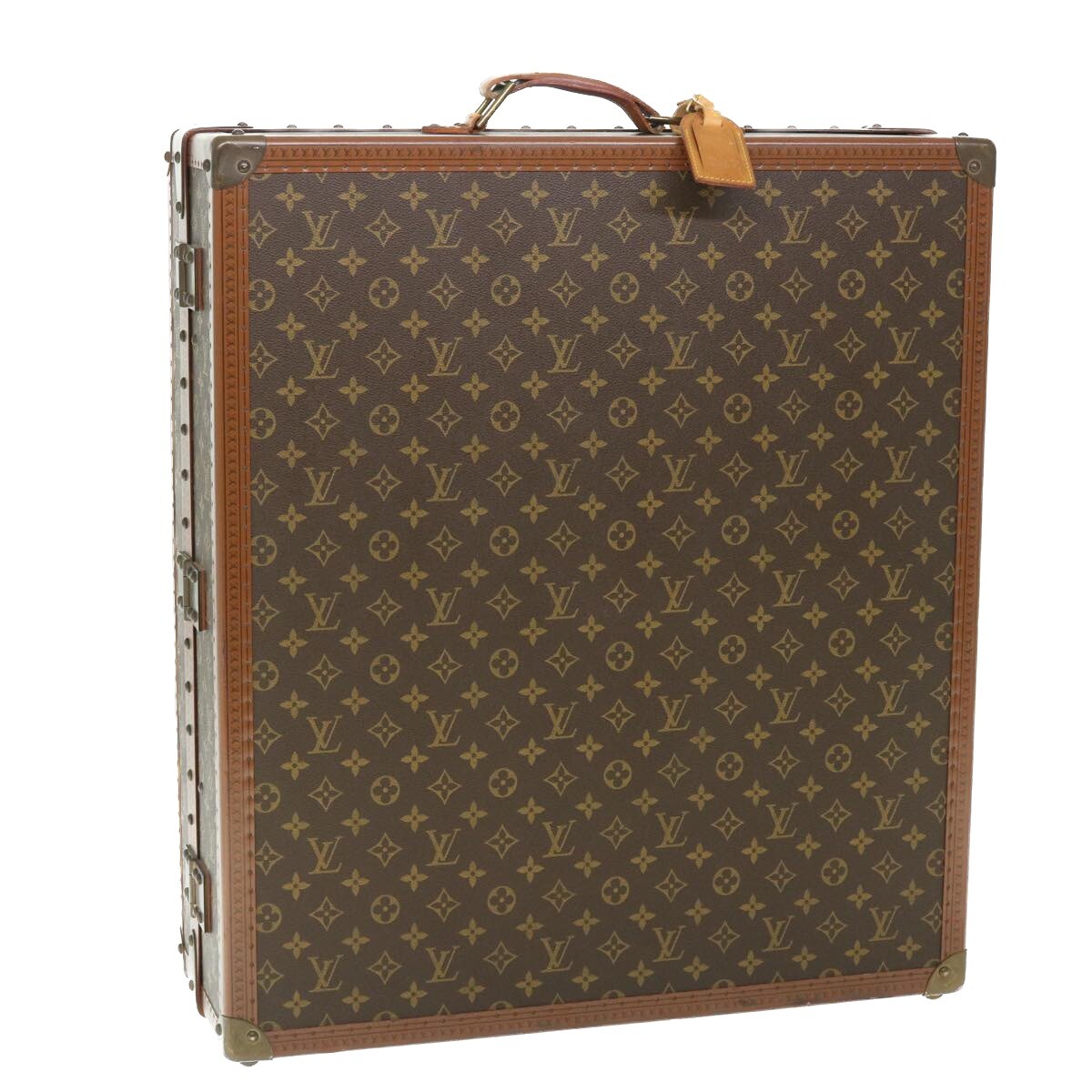 LOUIS VUITTON vintageモノグラム・トランク LOUIS VUITTON Antique Monogram Steam Trunk With Wood Slat - Etsy