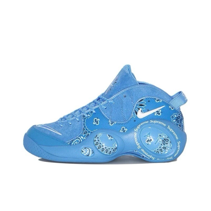Supreme Zoom Air Flight 95 Baskets Homme 9,5 Bleu Bandana Baskets Chaussures