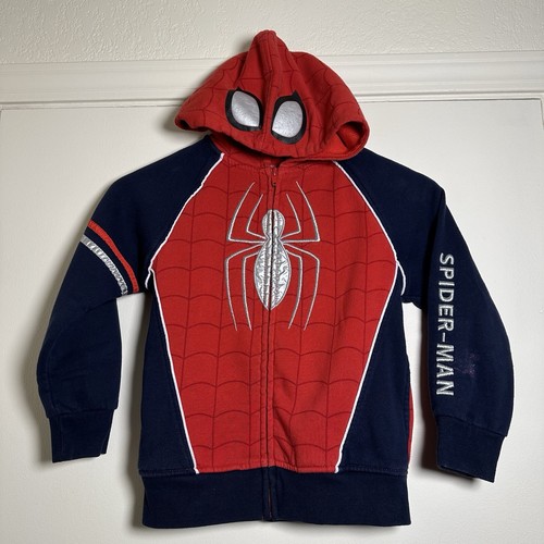 Marvel Spiderman Zipup Hoodie Boys Youth Size 6