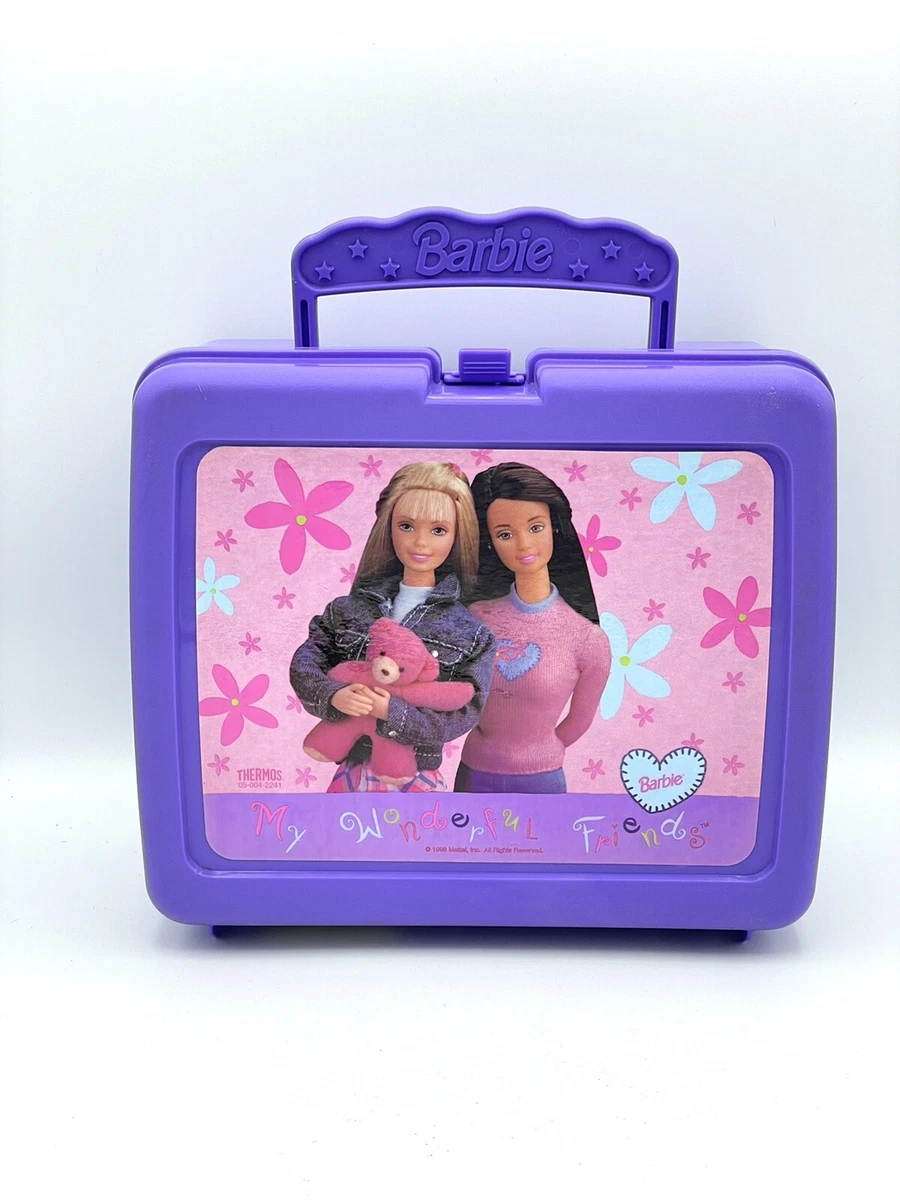 Barbie Lunch Box Barbie Fun for Girls vintage 2002 Y2K Plastic Lunch Box  Kid School Set Barbie Doll Floral 90's Storage Box Ellathesella -   Norway