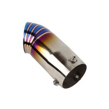 Jdm Burnt Blue Stainless Steel Car Exhaust Muffler Tip Straight Pipe 3 Inlet Jdm Burnt Blue Stainless Steel Car Exhaust Muffler Tip Straight Pipe 3 Inlet