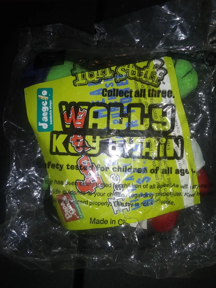 Vintage Boston Red Sox Plush Keychain. 2000 Papa Ginos Wally the Green Monster - Image 4 of 4