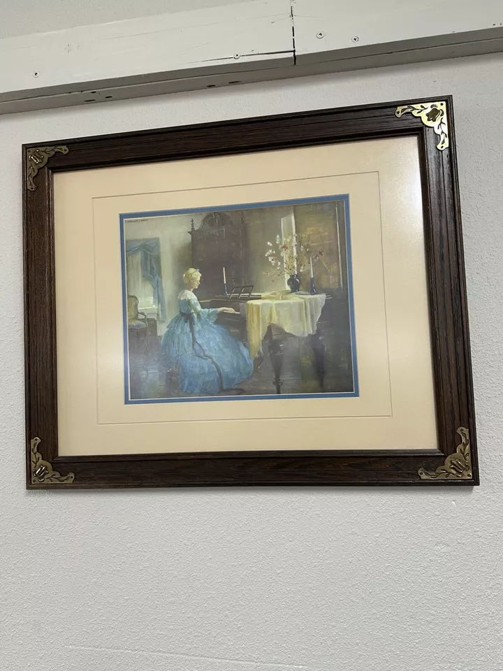 我有两个状况良好复古绘画带框和签名 — 第 4/4 张图片