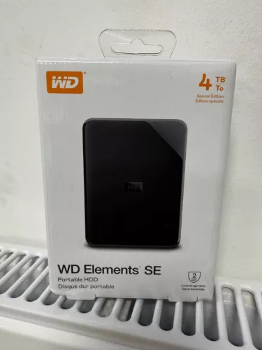 WD 4TB Elements SE Portable External Hard Drive - USB 3.0 Black Western Digital
