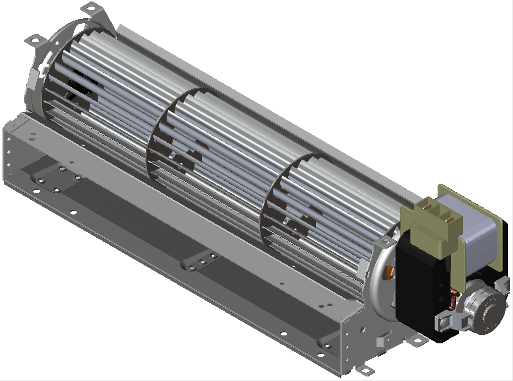 Ventilatore tangenziale per stufe a pellet motore 300 mm diametro 80 mm