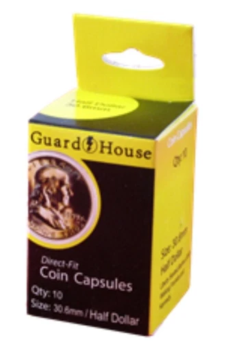 Guardhouse Half Dollar 30.6 mm Direct Fit Capsules 10 per Box