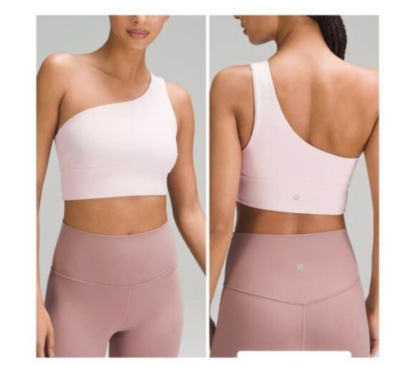 Lululemon Align Asymmetrical Bra A/B Light Flush Pink Size