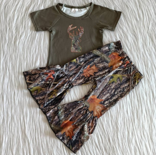 Baby Girls Boutique Outfit Heifer Bell Bottom Pants Clothes Set - Picture 11 of 16