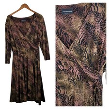 Connected size Medium Large Dress Stretch career Animal Print Midi Sexy party
