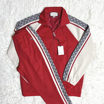 GUCCI Oversize Technical Jersey Track Jacket & Pants Size M GG