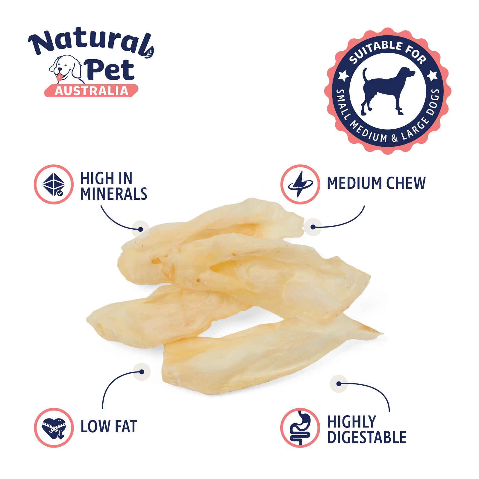 Rabbit Ears Dog Treats, 50 & 100 Packs, Natural Dog Chews, Bulk Value