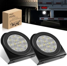 Nilight 4Inch Round Tail Lights w/ Mounting Bracket 2PCS White Waterproof Lights