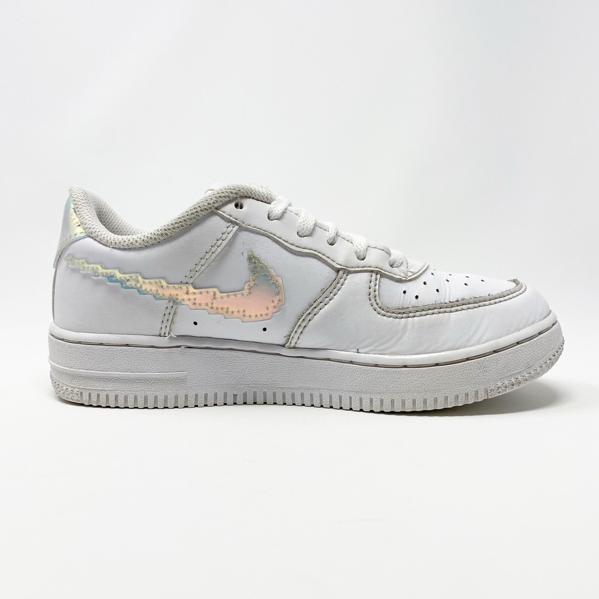 Nike Air Force 1 LV8 Digital Swoosh White Sneakers CW1584-100
