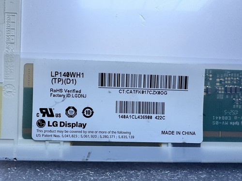 LG Display Matte 14" Laptop Screen Panel LP140WH1 (TP)(D1) - Picture 3 of 3