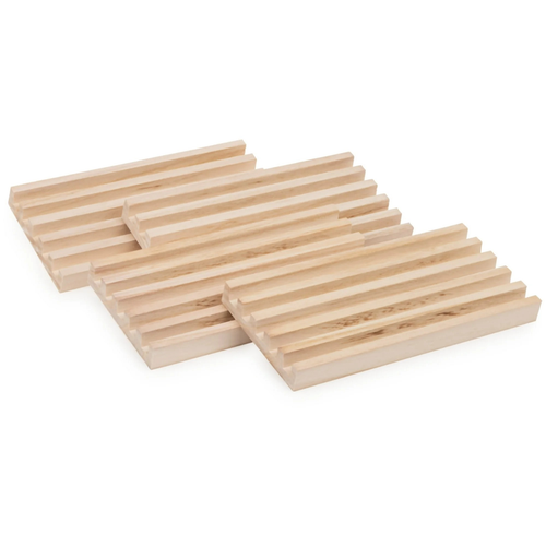 Wood Domino Racks, Set of 4 Trays for Mexican Train and other Dominoes Games, fo - Picture 5 of 9