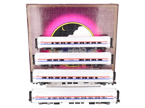 MTH 20-6555 O Amtrak Juego de 3 Rayas Amfleet Coche de Pasajeros (Juego de 4)/Caja | Zustand: Used
