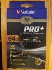 Verbatim 44034 64GB PRO Micro SDXC UHS-I Digital Memory Card For Video Photo