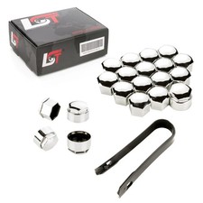 20x Radschraubenkappen Set 17 mm Diebstahlhemmend chromfarben für KIA PKW