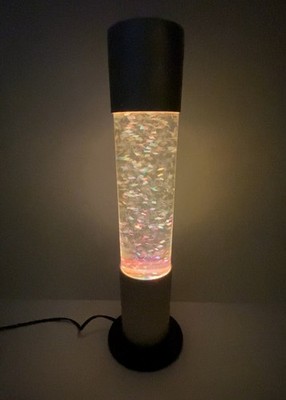 Vintage 70s Fantasia Tubular Glitter Lava Lamp Silver Model 7000 Rare