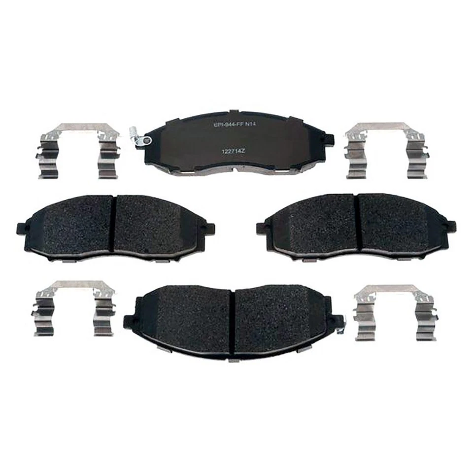 Kit de rotores de freno delanteros + pastillas metálicas y herrajes para Xterra 2000-2004 Foto 2 de 4