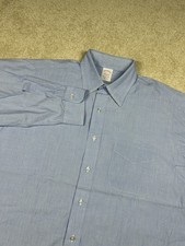 Brooks Brothers Makers Blue Oxford Mens Long Sleeve Shirt 16-4 USA Made