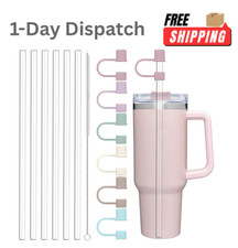 GGDECA Clear Replacement Straw with Covers for Stanley 40 30 oz