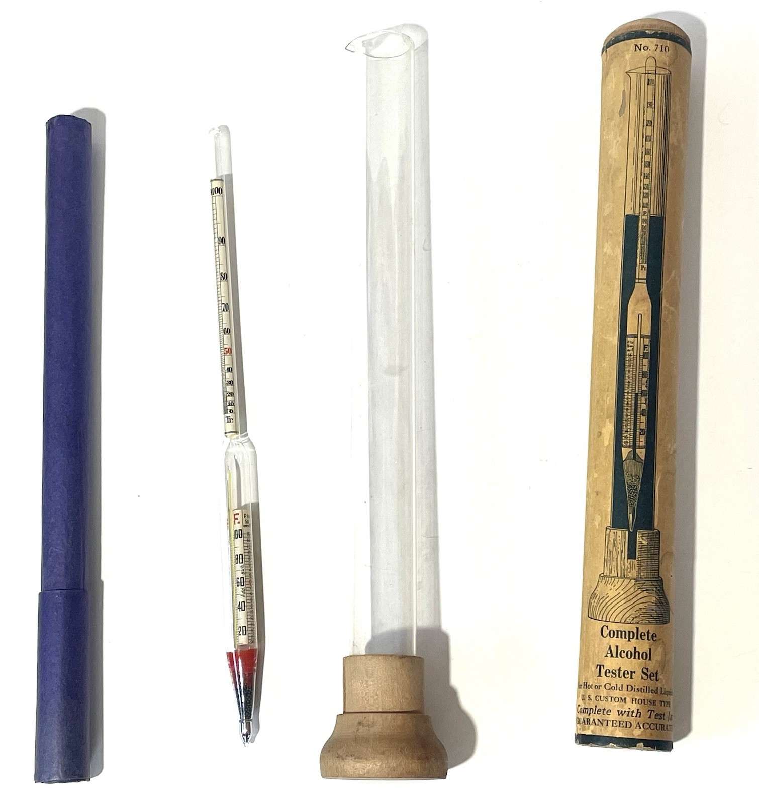 Vintage Alcohol Liquor Tester w/beaker Made in Germany for US Customs House