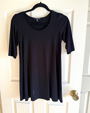 Eileen Fisher Women’s Little Black Dress Scoop Neck 3/4 Sleeve Pullover