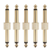 5Pcs 1/4 Inch 6.35 mm Guitar Effects Pedal Connector Coupler Jack Interface6577