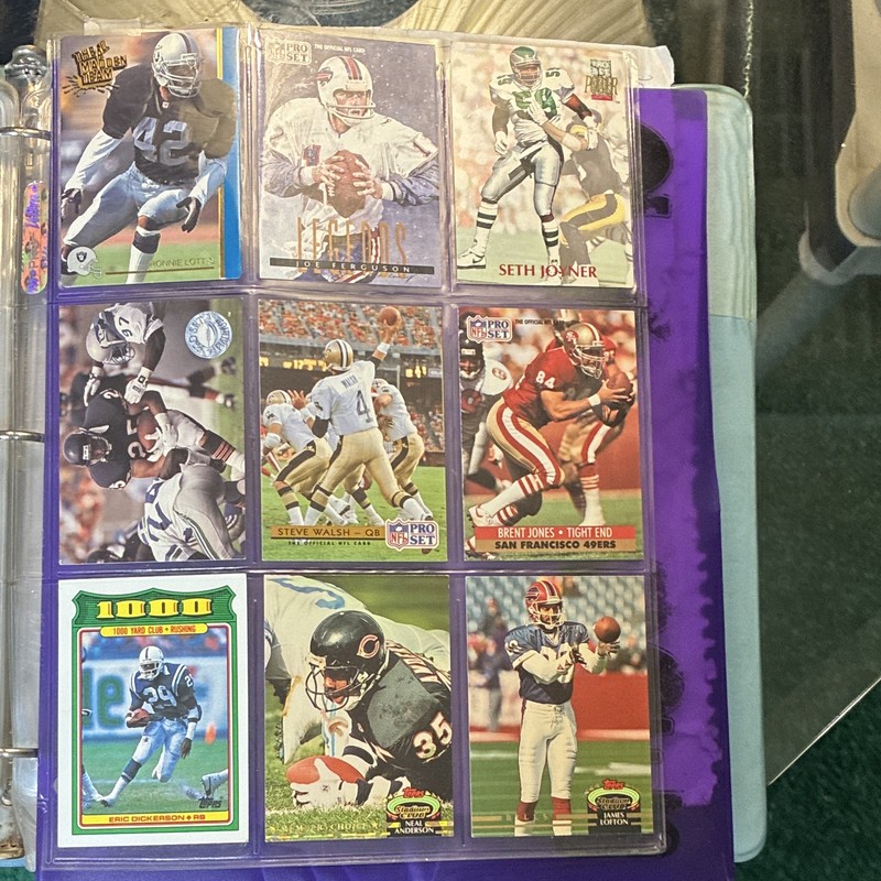 Pro Set 1990 NFL Football Card Lot (9) All-Madden MVP 1000 Yard Lott Dickerson