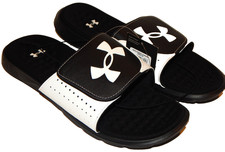 Under Armour UA Ignite Pro Slides Men's Size 12 3026023 003 Black / White