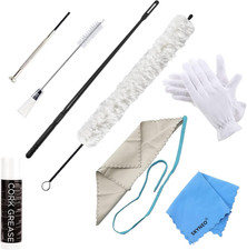Flötenpflegeset - Komplettset inkl. Bürste, Tupfer, Stab, Schraubendreher, Fett