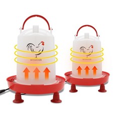 3L and 6L Heated Chicken Waterer for Winter Hanging Chicken Waterer with Heat...