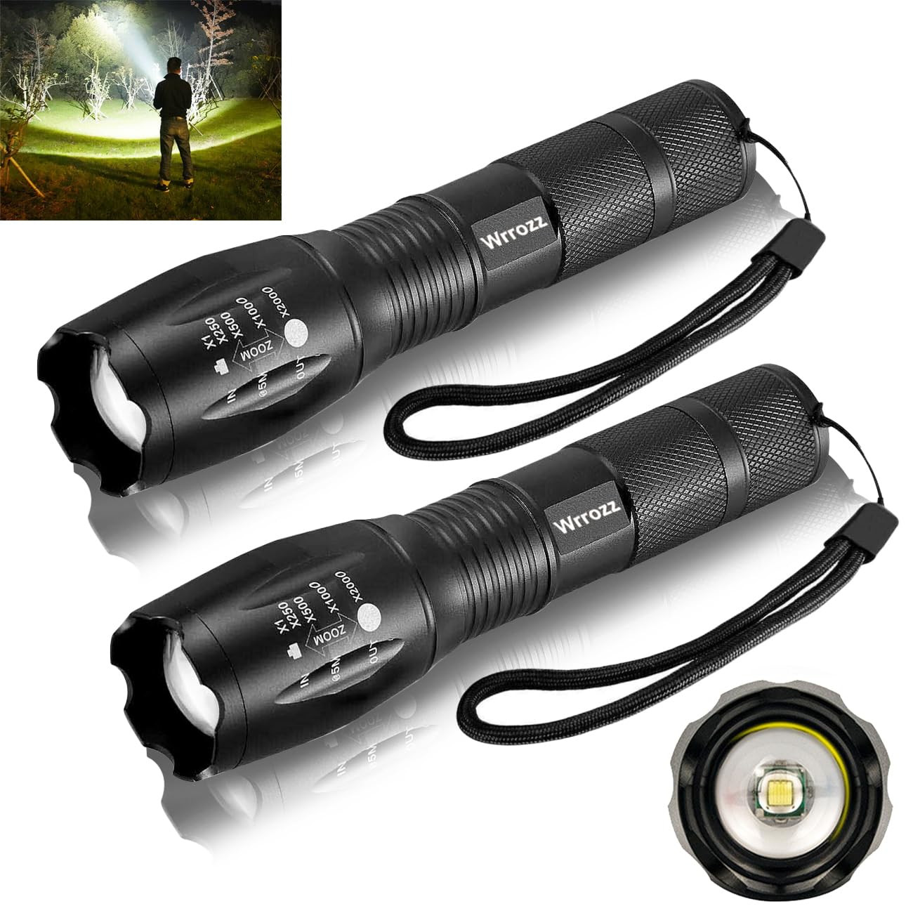 LED Flashlights 2 Pack- Mini Camping Flashlights Torch with High Lumens, 5 Mo...