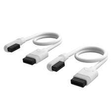 Corsair iCUE Link Slim Cables 2x 200mm Straight Slim 90 Degree - White