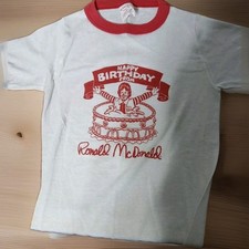 Vintage McDonald  s Ronald McDonald Happy Birthday Store Toddler Shirt New Bin12