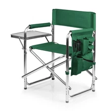 Sports Chair with Side Table, Outdoor Foldable Padded Adult Camping Chairs wi...