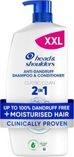 Head & Shoulders Classic Clean 2in1 Anti Dandruff Shampoo 1000ml 10.59 per litre